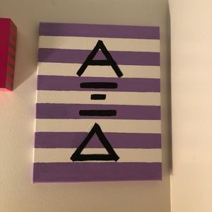 Alpha Xi Delta Letters Canvas